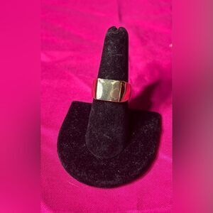 Fashion Square Gold Stackable Women’s Ring 18K Gold Plated Open Stackin Size 7.5